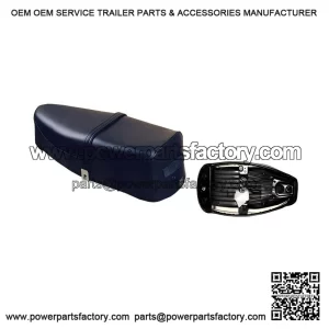 Black Seat with Springs (1 Series ?C Iron Frame) for Vespa PX 125/150/200 ?C Piaggio.