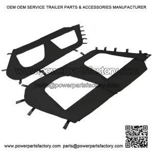 For 2012-2022 Kawasaki Teryx4 4-Seat UTV Models ?C NEW BLACK+CLEAR Soft Upper Doors.