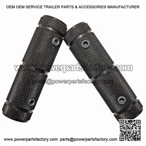 Black 2pk Racing Go Kart Minibike Pedal Grips Kit 1/2" Throttle Brake Pegs Set