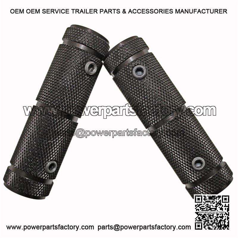 Black 2pk Racing Go Kart Minibike Pedal Grips Kit 1/2" Throttle Brake Pegs Set