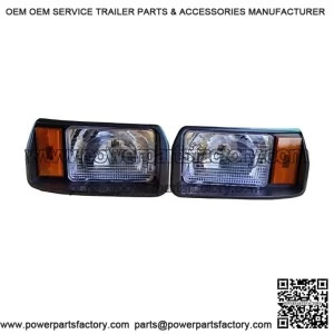 Club Car DS Golf Cart Headlights, Left and Right, Direct Fit Style