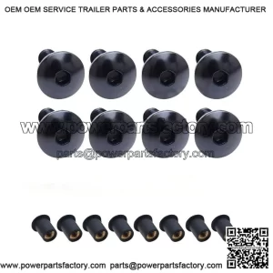Windscreen Bolt Screw Kit ?C Black ?C 8 pcs ?C for Suzuki GSXR 1000 2007?C2008