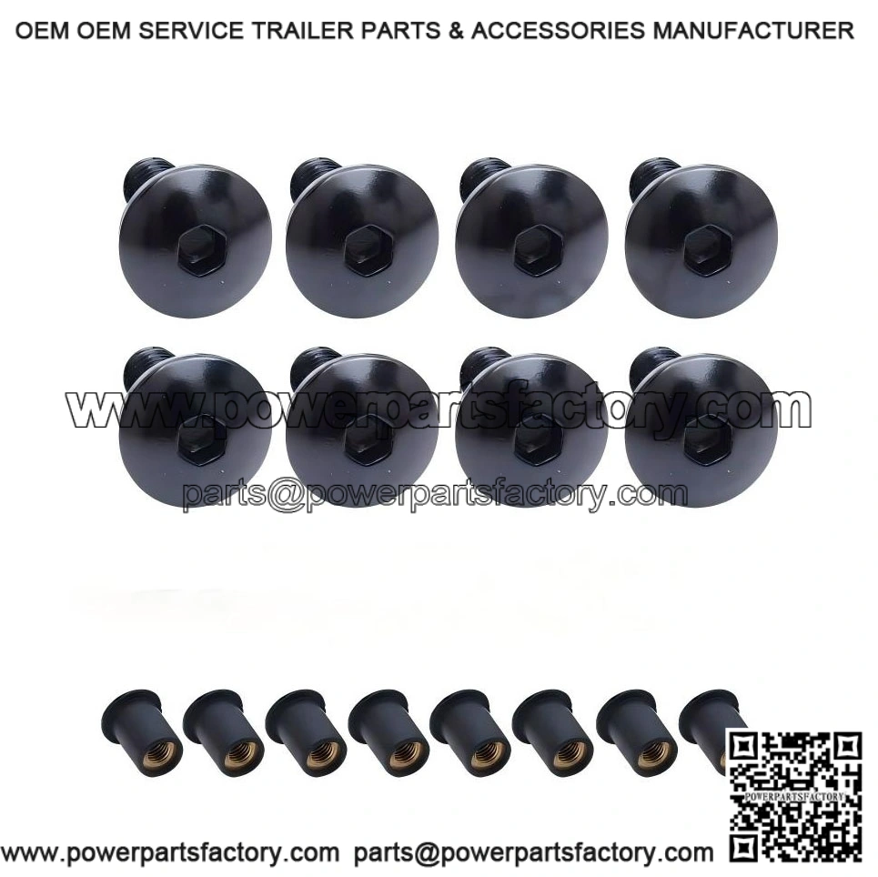 Windscreen Bolt Screw Kit ?C Black ?C 8 pcs ?C for Suzuki GSXR 1000 2007?C2008
