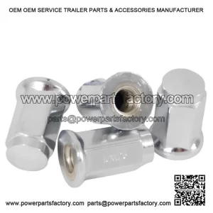 For ATV & UTV 10x1.25 ?C 4 Pack Of Chrome Flat Base 10mm x 1.25 Lug Nut Parts.