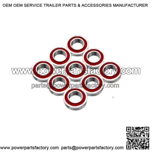 Flanged Ball Bearings 3/4" ID x 1-3/8" OD 10-Pack for Lawn Mower Cart Wheel Parts
