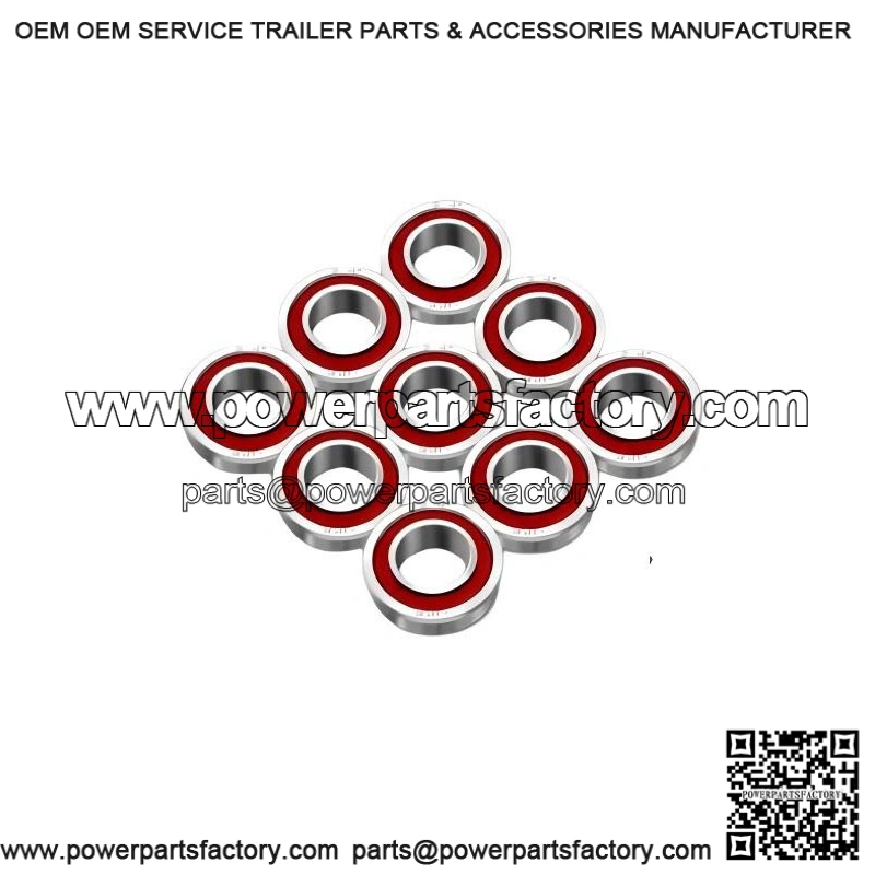 Flanged Ball Bearings 3/4" ID x 1-3/8" OD 10-Pack for Lawn Mower Cart Wheel Parts