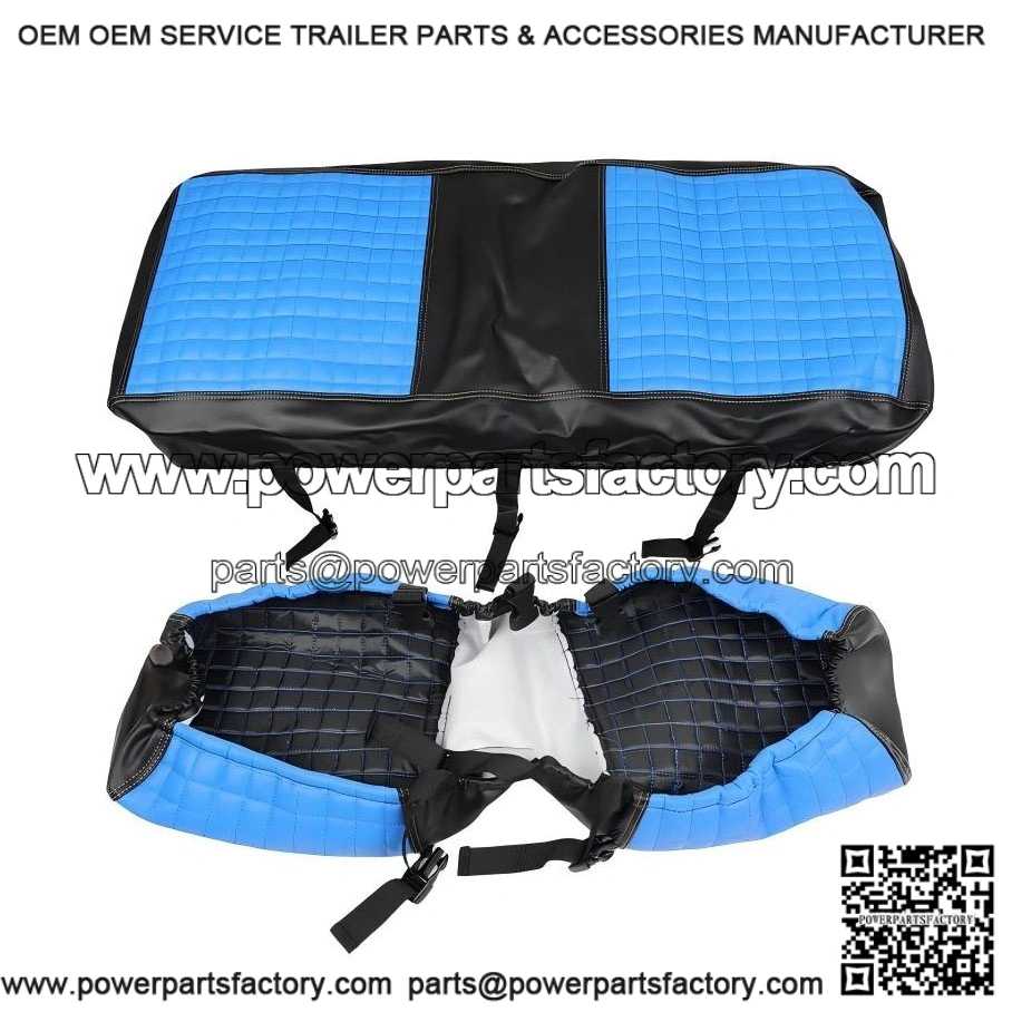 No Staple 2PC RS Type Diamond Golf Cart Seat Cover Kit for Club Car, EZGO, Yamaha - Image 2