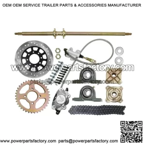 44.8" Complete Rear Live Axle Wheel Hub Kit for Go Kart, Golf Cart, ATV, Buggy, Quad