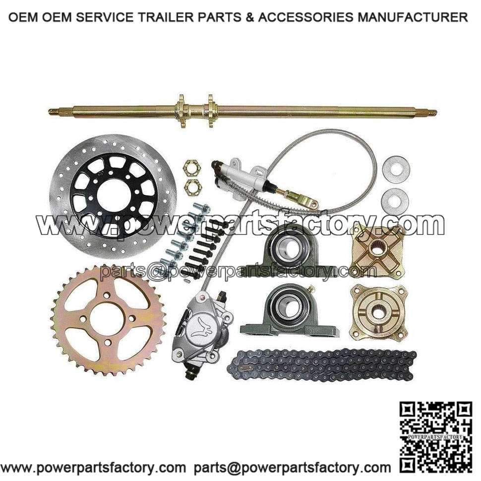 44.8" Complete Rear Live Axle Wheel Hub Kit for Go Kart, Golf Cart, ATV, Buggy, Quad